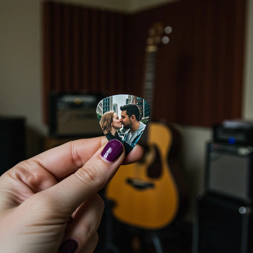 impression photo personnalisée sur mediator en métal - vue alternative