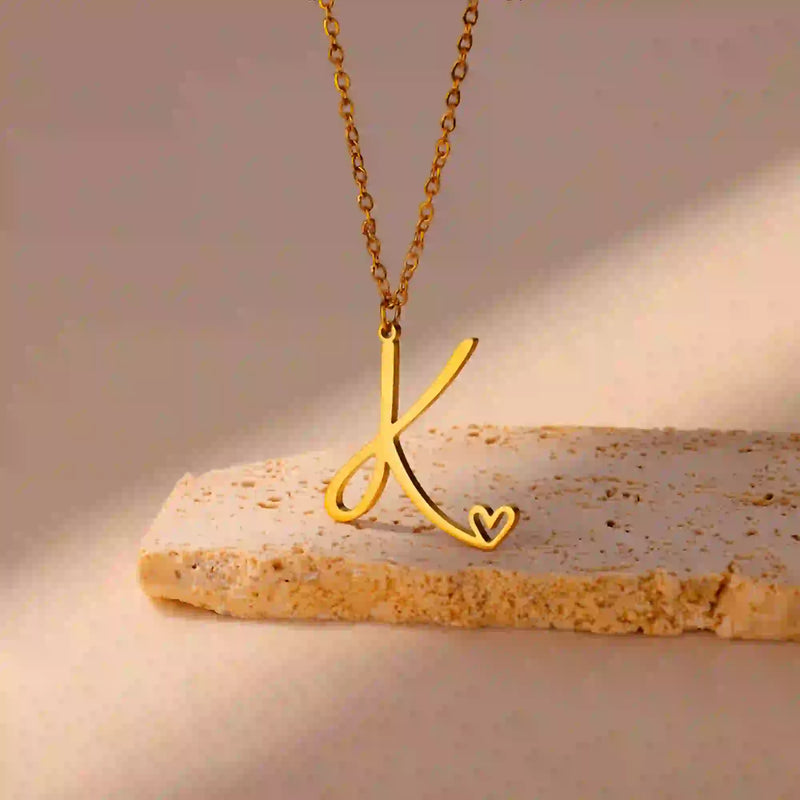 Collier avec pendentif Initiale personnalisée