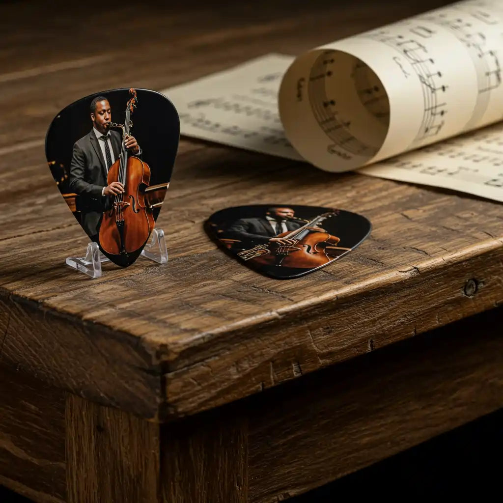 photo personnalise sur mediator cadeau musicien