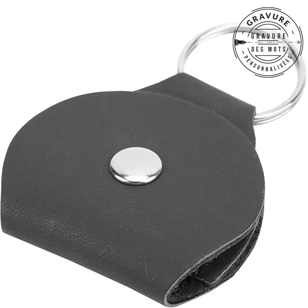 Porte clé en cuir PU pour médiator de guitare