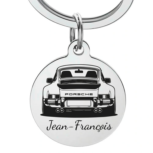 Porte-clé porsche gravure personnalisable