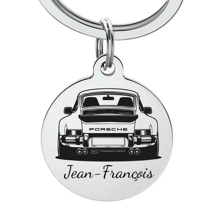 Porte-clé porsche gravure personnalisable