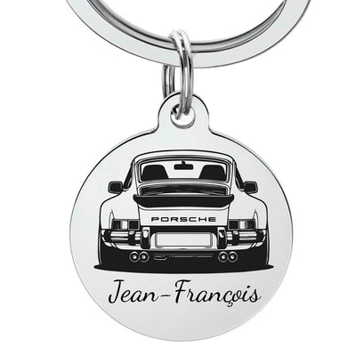Porte-clé porsche gravure personnalisable