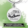 Porte-Clé 2 CV Citroën avec gravure personnalisable