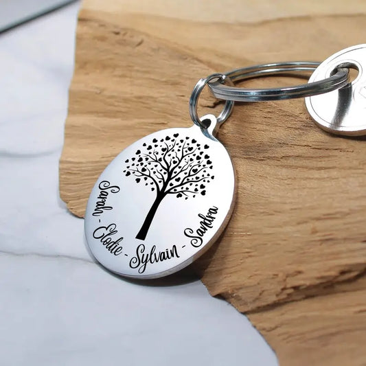 porte clé arbre de vie gravure personnalisée
