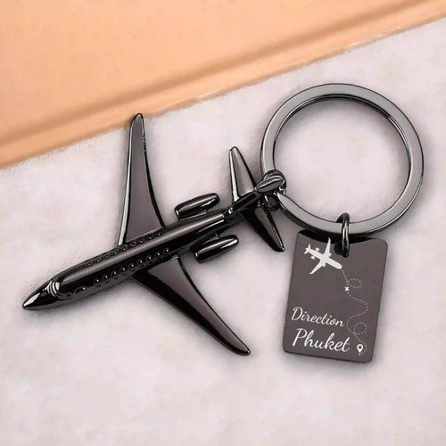 porte clé avion gravure personnalisée