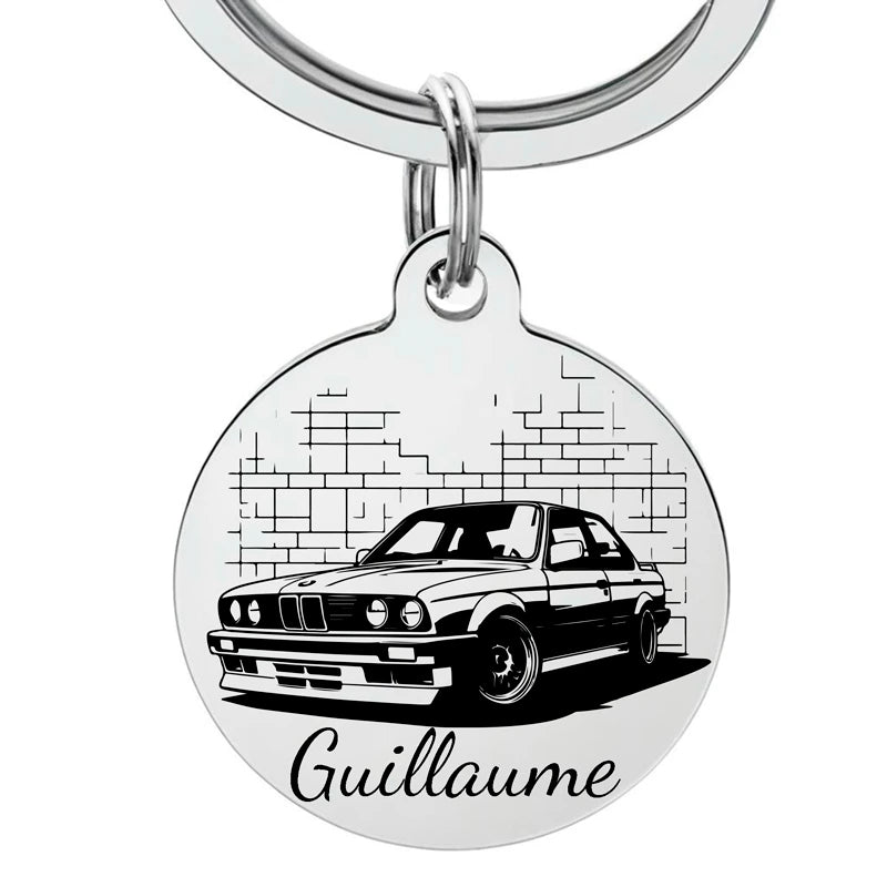 Porte-clé BMW E30 gravure personnalisée