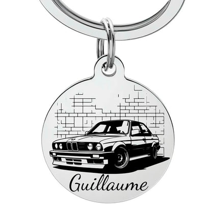 Porte-clé BMW E30 gravure personnalisée