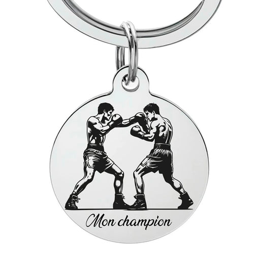Porte-clé boxeur gravure personnalisée