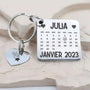 Porte clé calendrier avec gravure personnalisé - Gravure Des Mots
