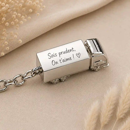 Porte-Clé Camion Personnalisé — Cadeau Chauffeur Routier