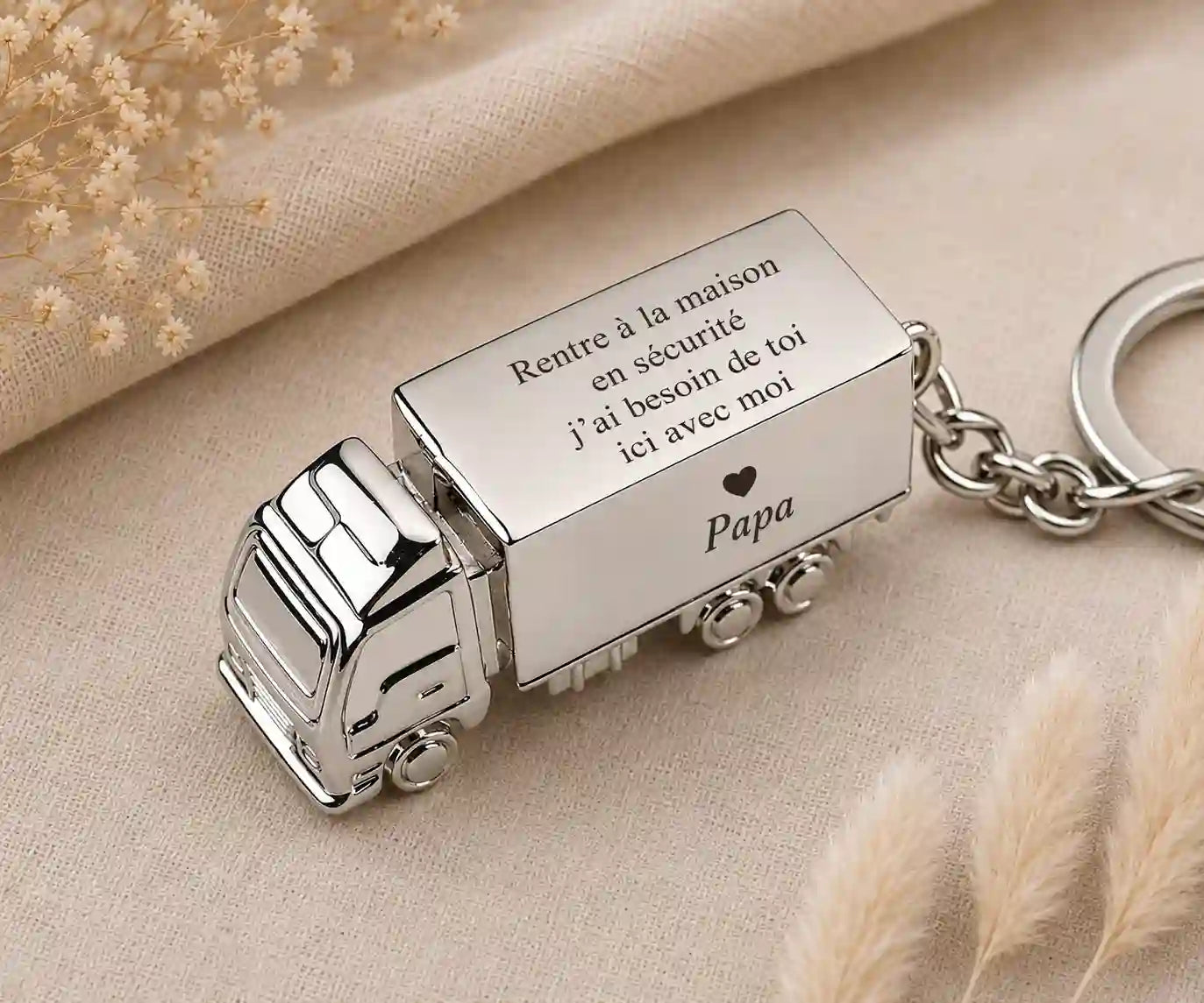 Porte-Clé Camion Personnalisé — Cadeau Chauffeur Routier