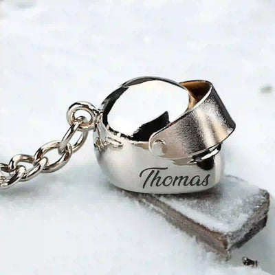 Porte-clé casque de moto avec gravure personnalisée