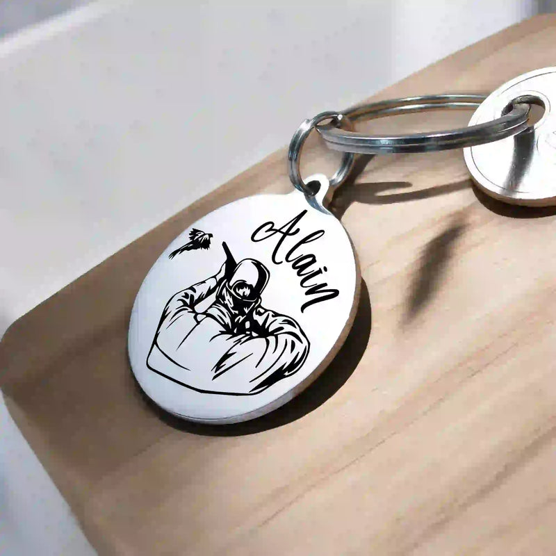 Porte clé chasseur | gravure personnalisée