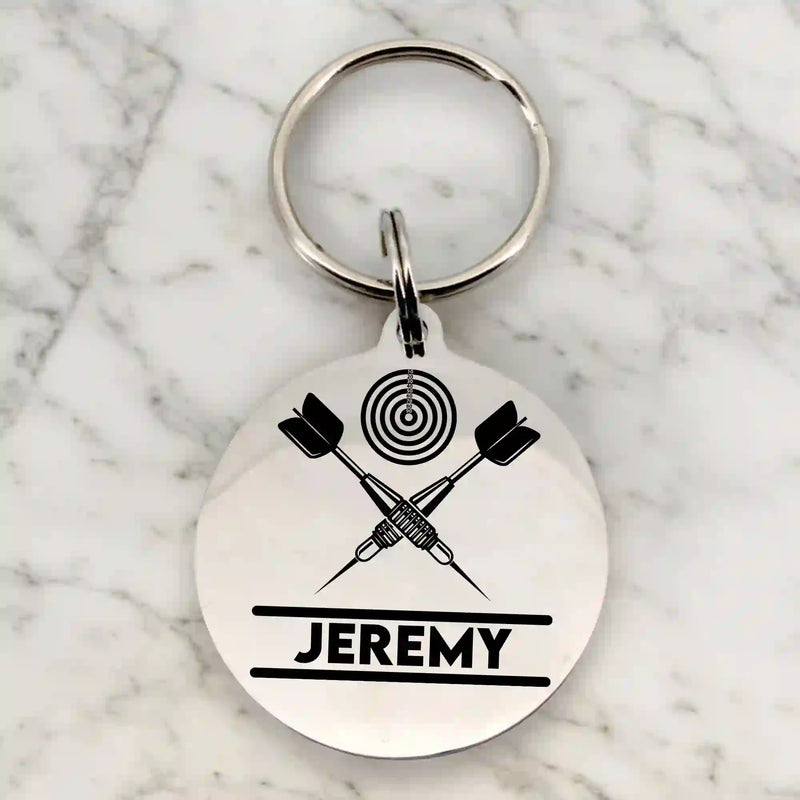Porte clé flechette - darts | gravure personnalisée