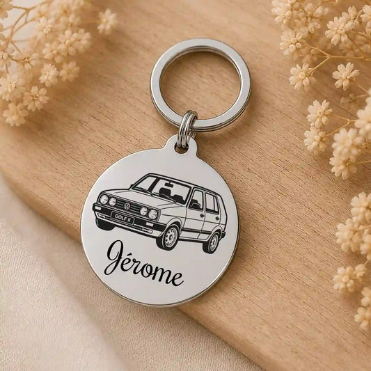 porte clé golf 2 avec gravure personnalisée