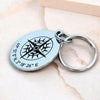 Porte clé Rose des Vents coordonnées GPS | Gravure personnalisée