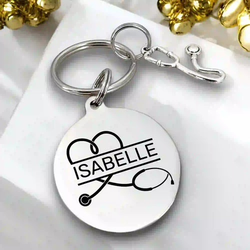 porte clé infirmière gravure personnalisée