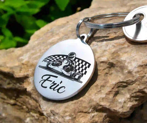 Porte-clé karting personnalisé