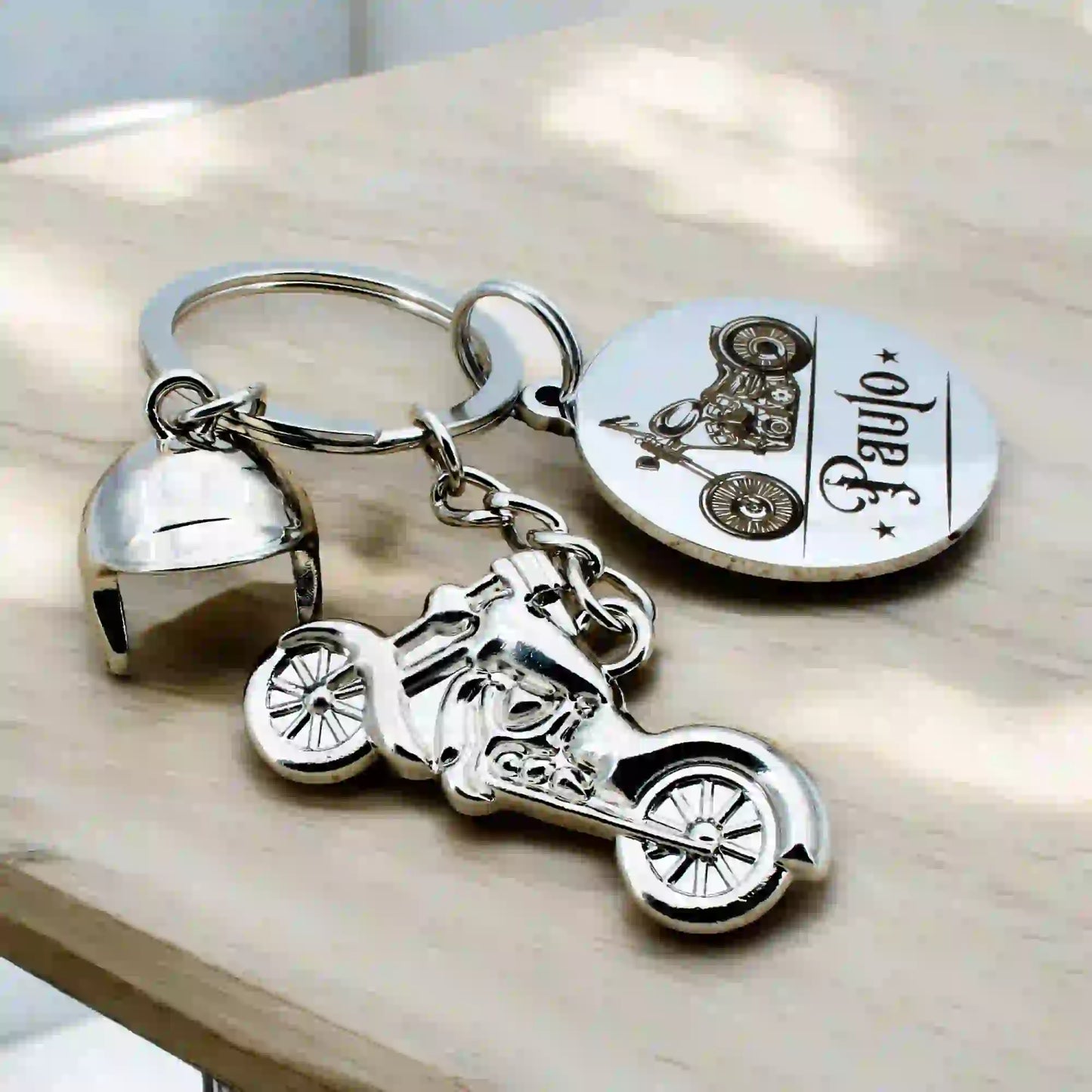 porte clé moto en metal style harley davidson continental