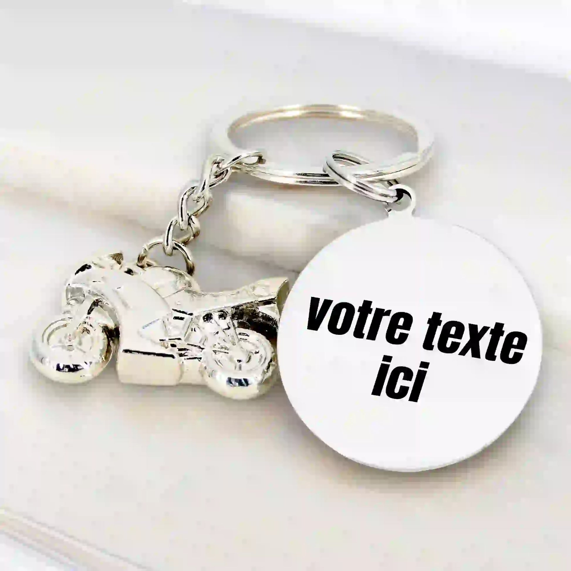 porte clé moto gravure personnalisée