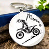 Porte-Clé Motocross Personnalisable en Acier Inoxydable