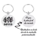 porte clé musculation gravure personnalisée