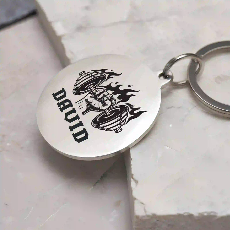 Porte clé musculation fitness | gravure personnalisée