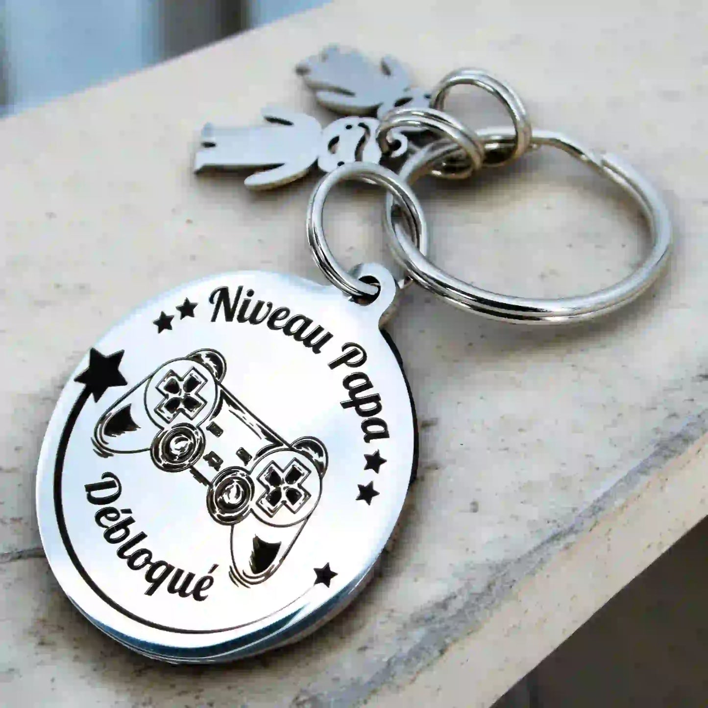 porte clé gamer niveau papa débloqué