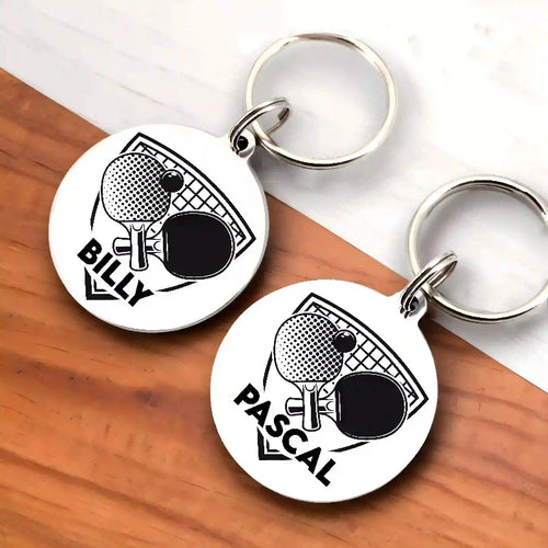 porte clé pingpong gravure personnalisable - vue alternative