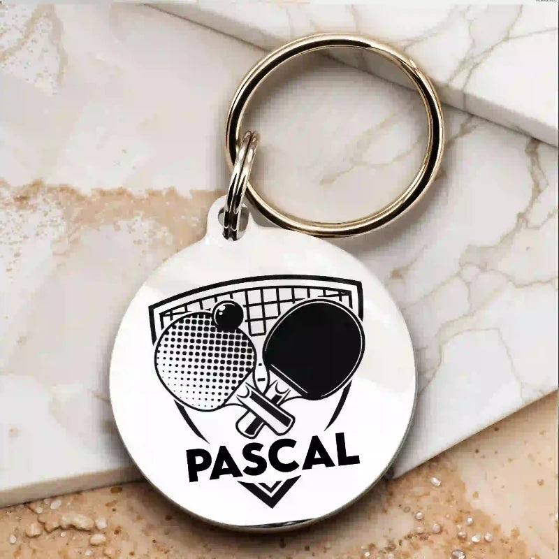 porte clé pingpong gravure personnalisée
