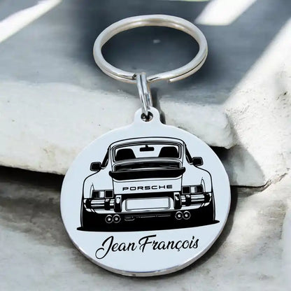 Porte-clé Porsche 911 gravure personnalisée