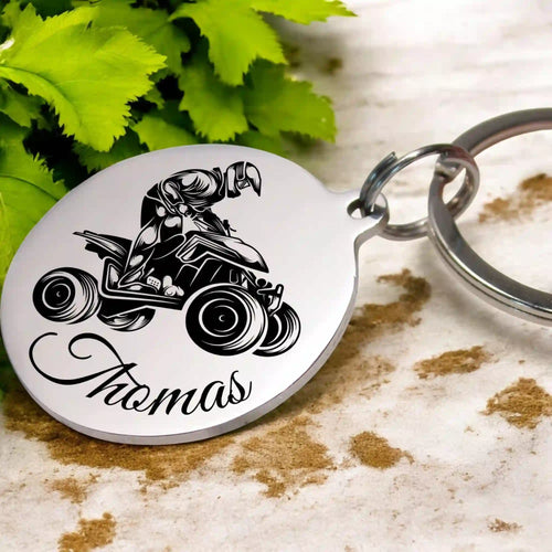 porte clé quad gravure personnalisée - vue alternative