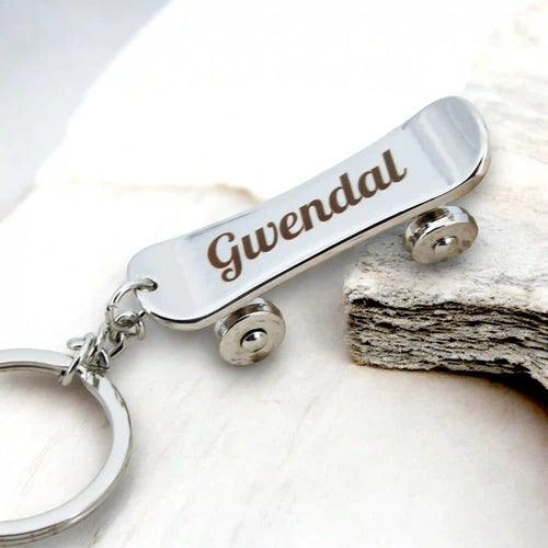 porte clé skateboard gravure personnalisée - vue alternative