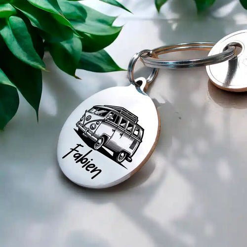 porte clé van volkswagen combi - gravure personnalisée