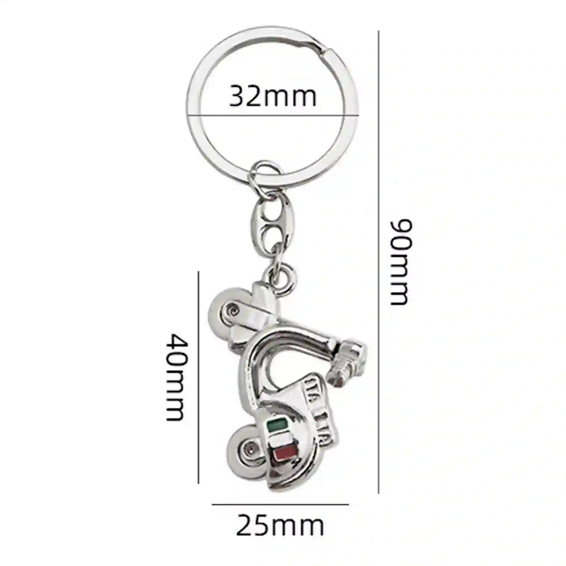 dimension du Porte clé Vespa, scooter italien