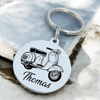 porte clé vespa avec gravure personnalisée