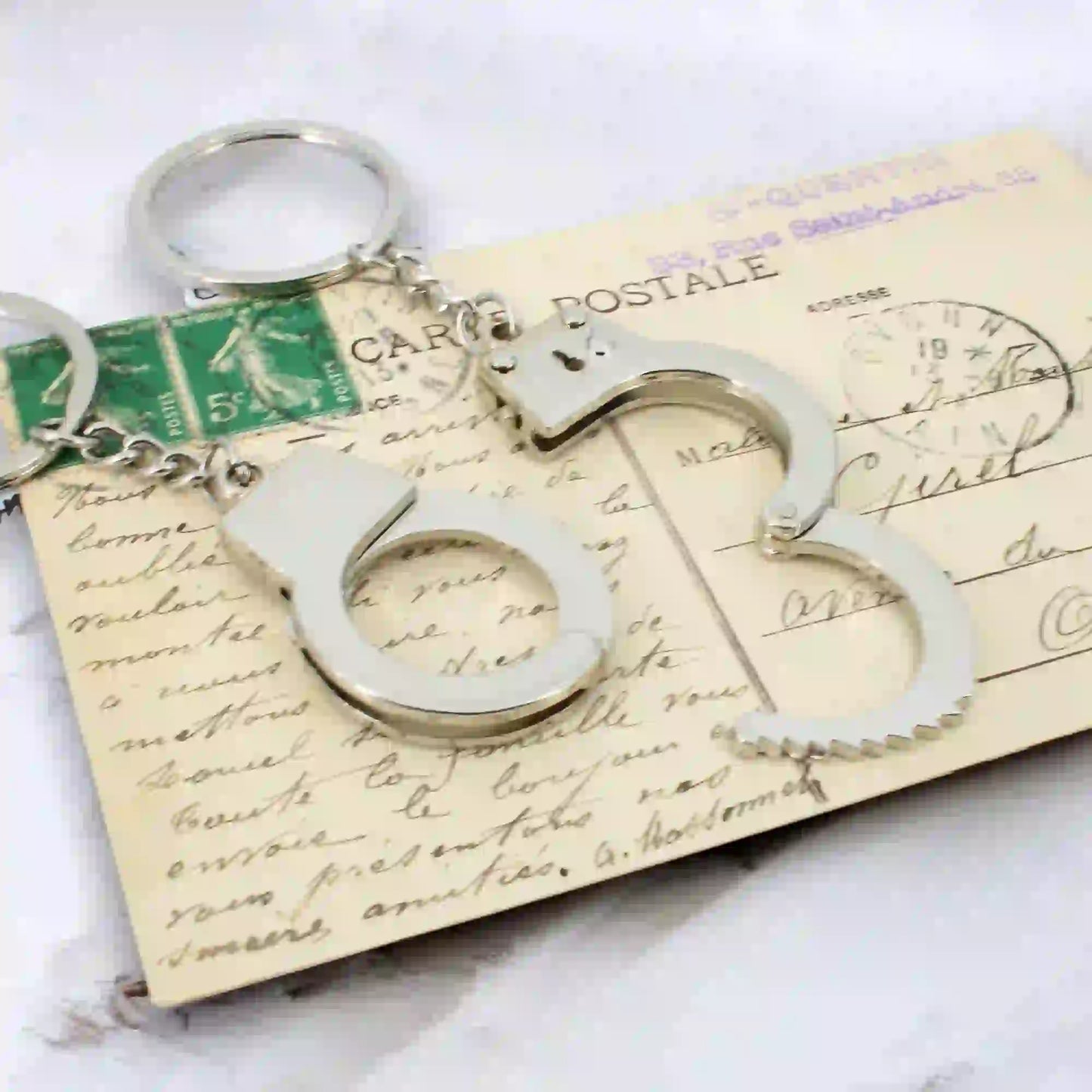 porte clé menotte de police gravure personnalisée