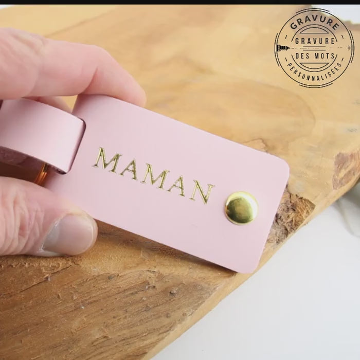 porte cle photo cuir pour maman