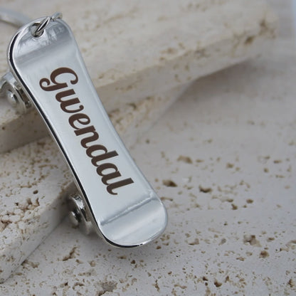 porte clé skateboard gravure personnalisée prénom