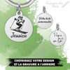Porte-Clé Skieuse | gravure personnalisée prénom