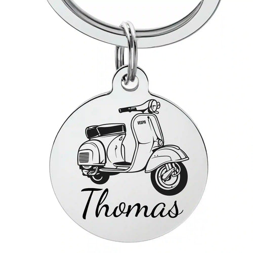 Porte-clé vespa gravure prénom personnalisé