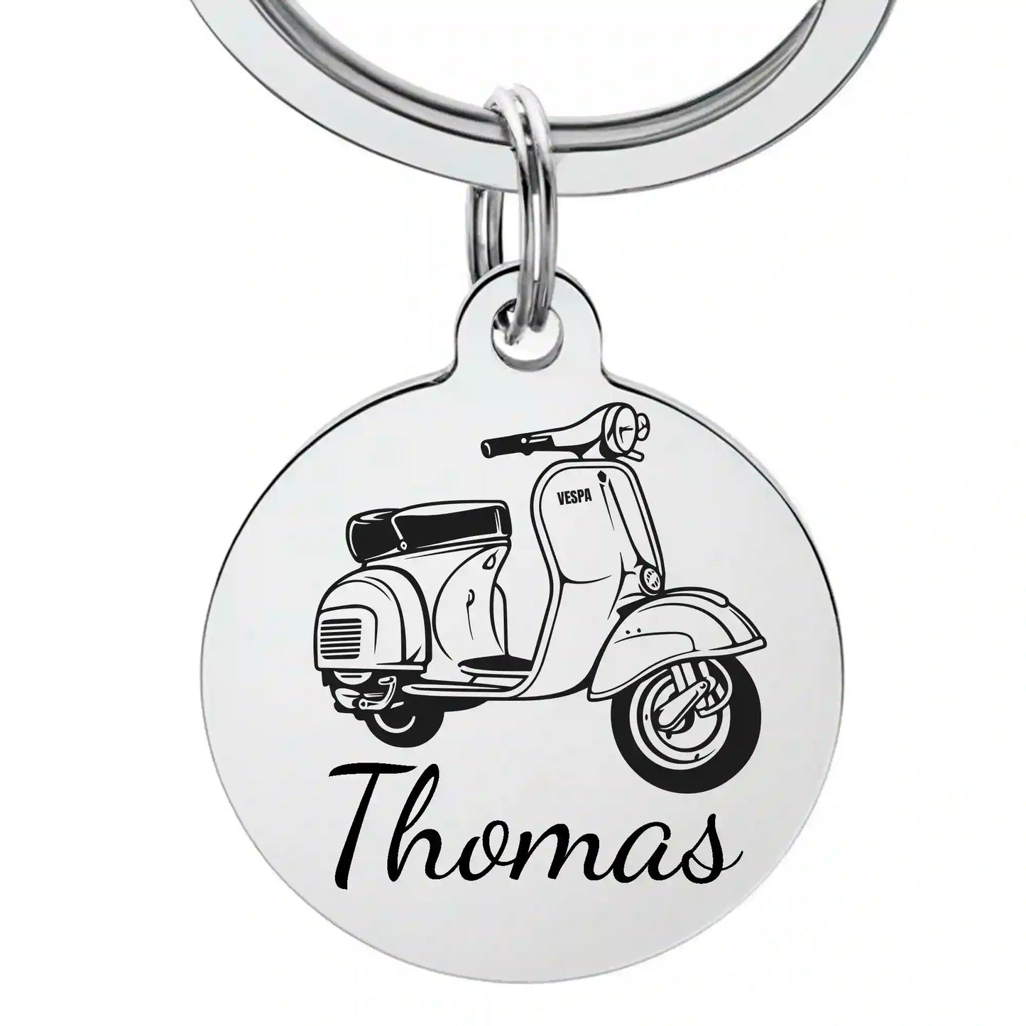 Porte-clé vespa gravure prénom personnalisé
