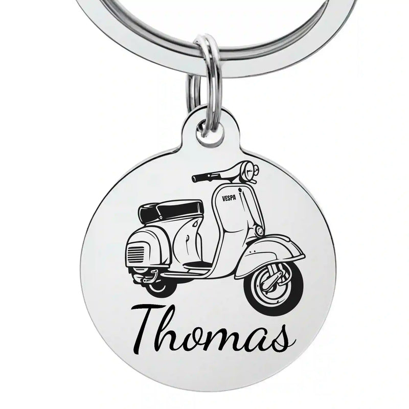 Porte-Clé Vespa | Scooter Italien, Gravure  Personnalisable